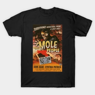 Classic Science Fiction Movie Poster - The Mole People T-Shirt